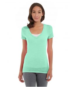 Karissa V-Neck Tee-S-Green